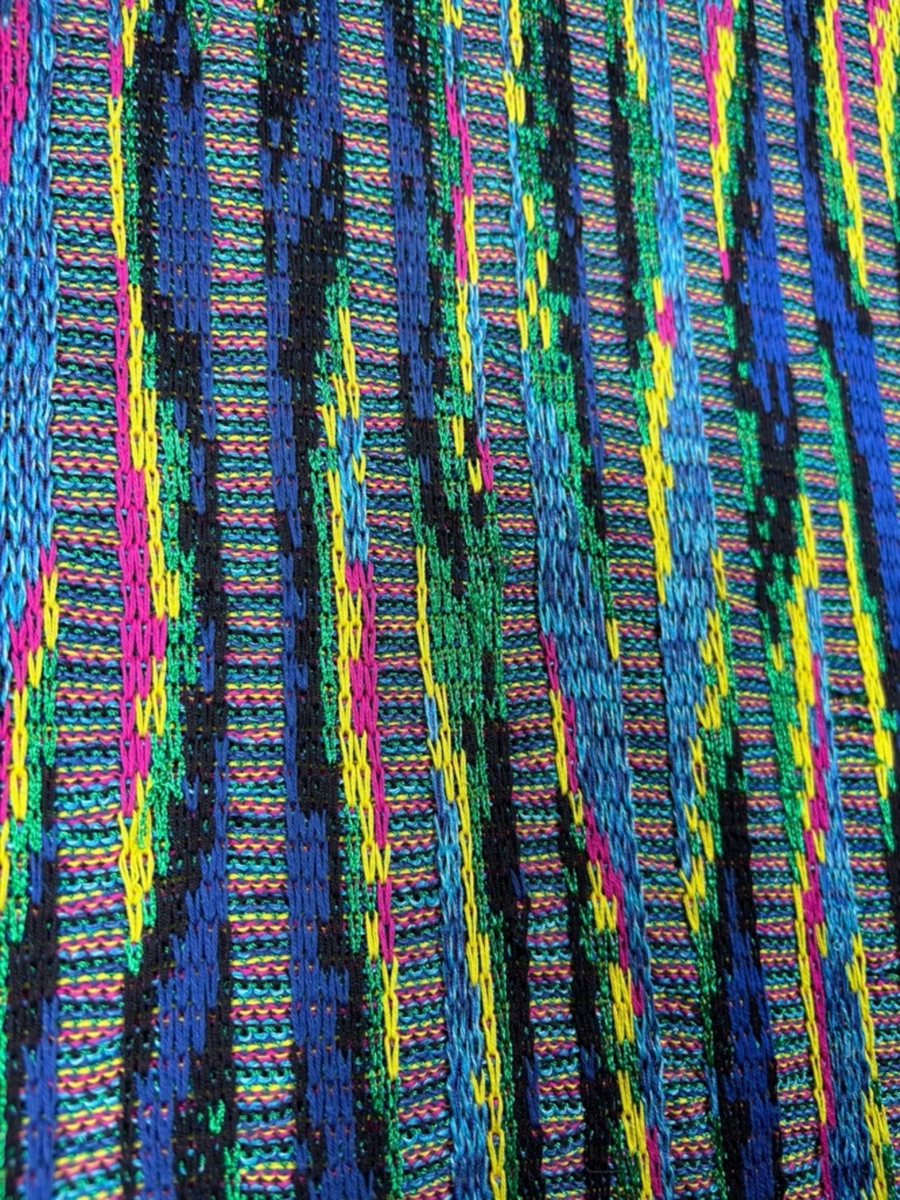 Vintage 3D Knit Sweater Nani Bon Of Italy Colorful Coogi Style Abstract Adult L - Picture 5 of 7